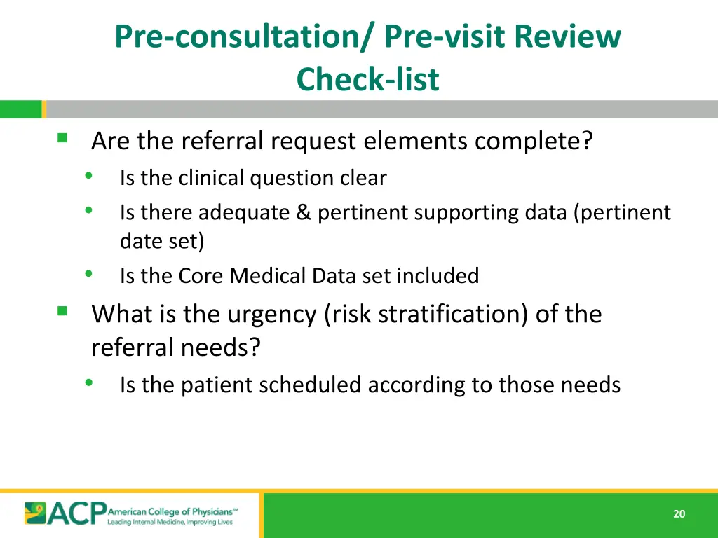 pre consultation pre visit review check list 1