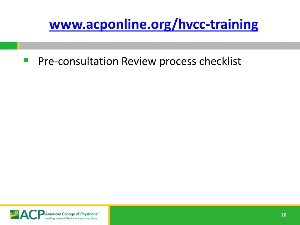 www acponline org hvcc training