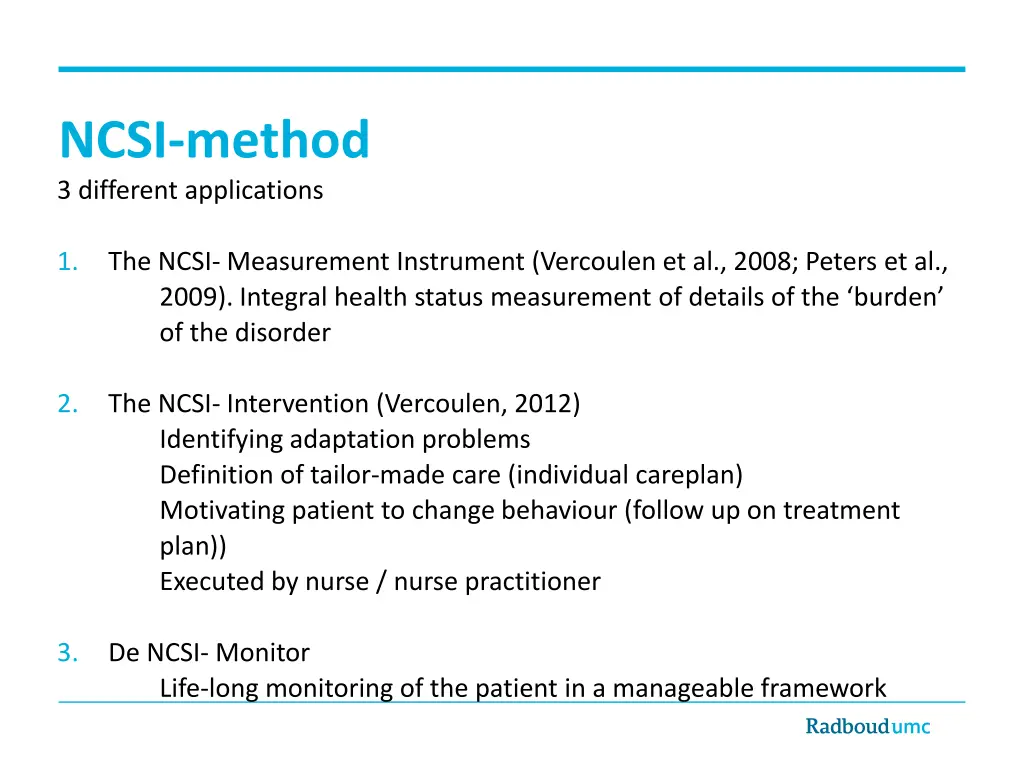 ncsi method 3 different applications