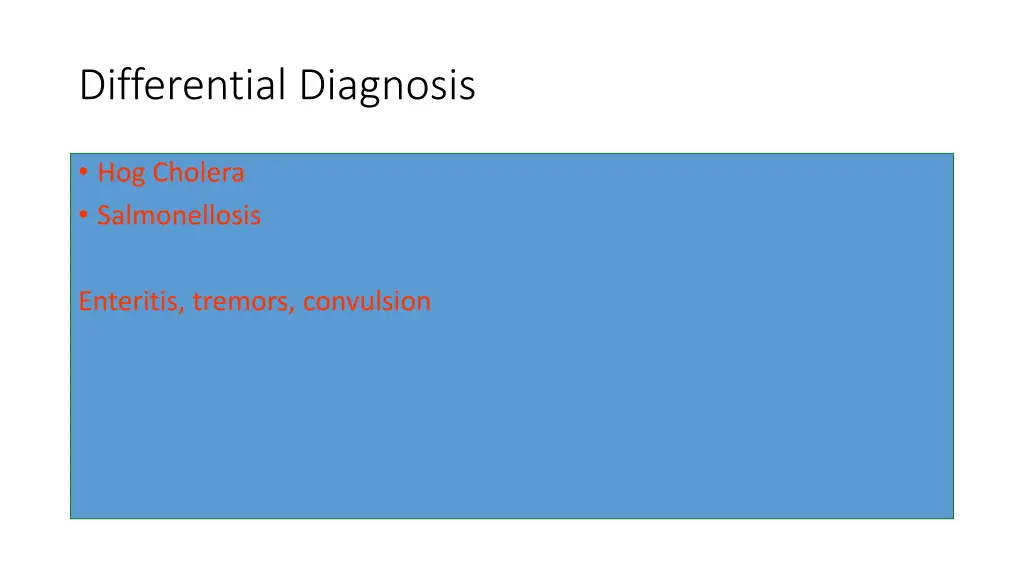 differential diagnosis