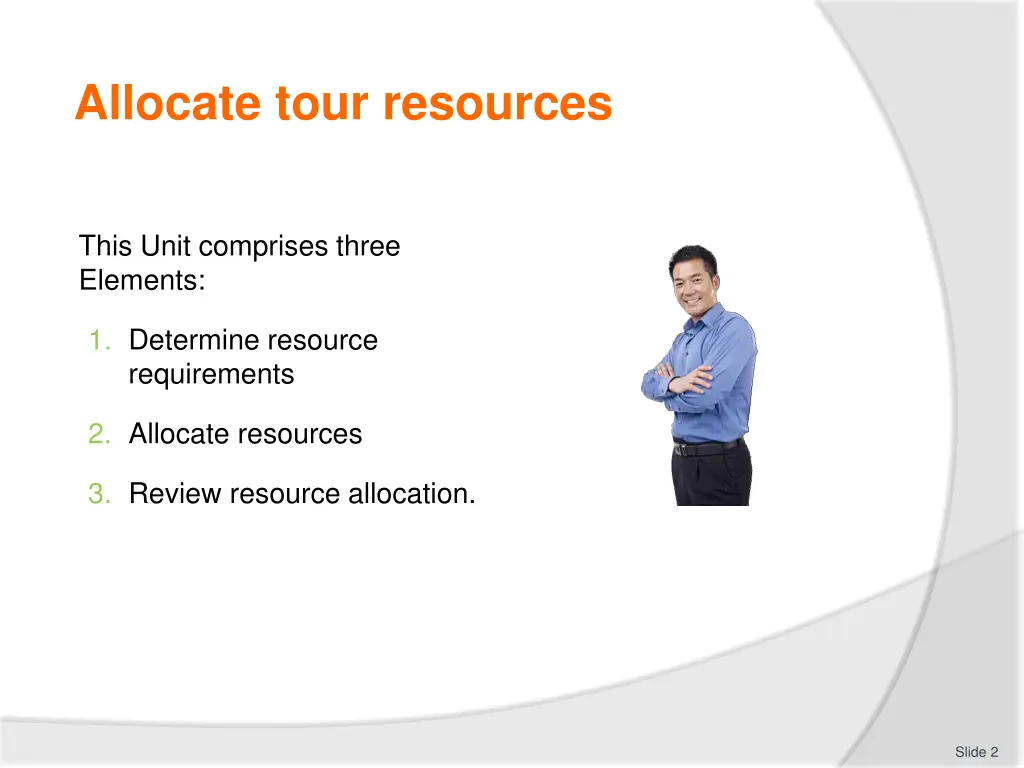 allocate tour resources 1