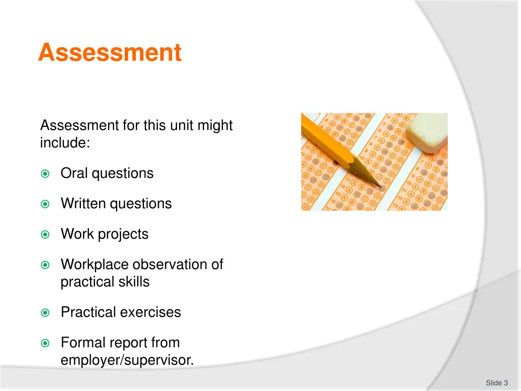 assessment