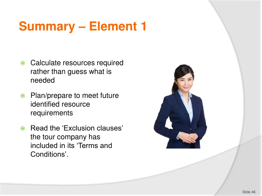 summary element 1 3