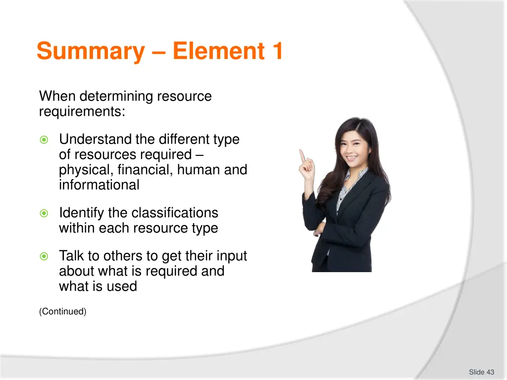 summary element 1