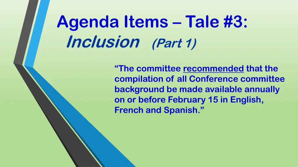 agenda items tale 3 inclusion part 1