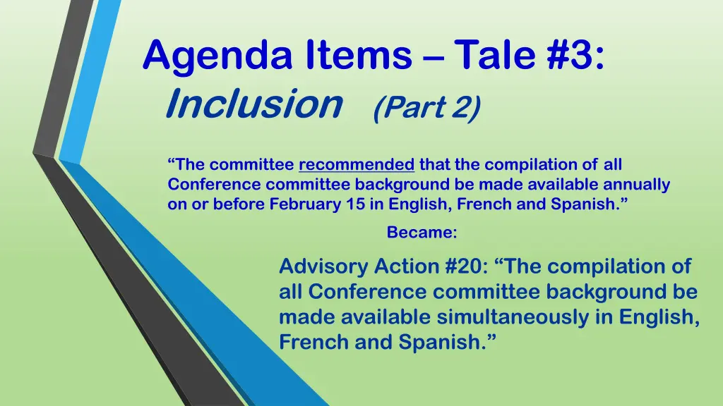agenda items tale 3 inclusion part 2