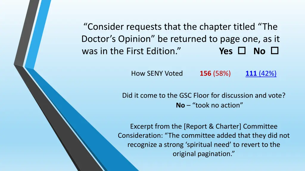 consider requests that the chapter titled
