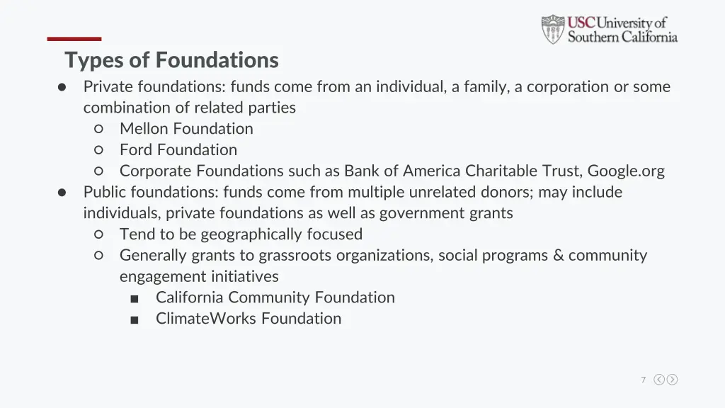 types of foundations private foundations funds