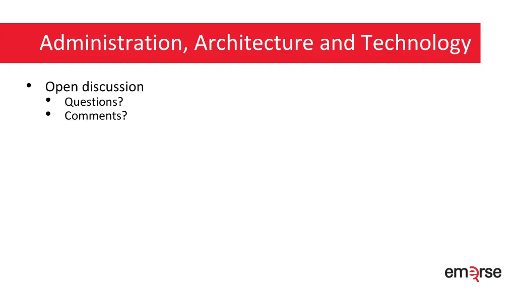 administration architecture and technology 1