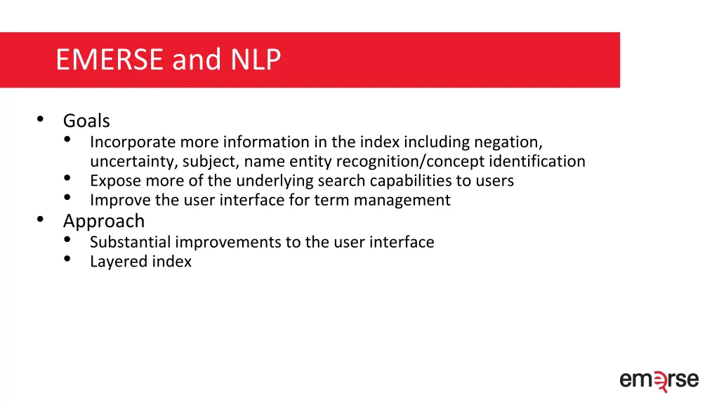 emerse and nlp