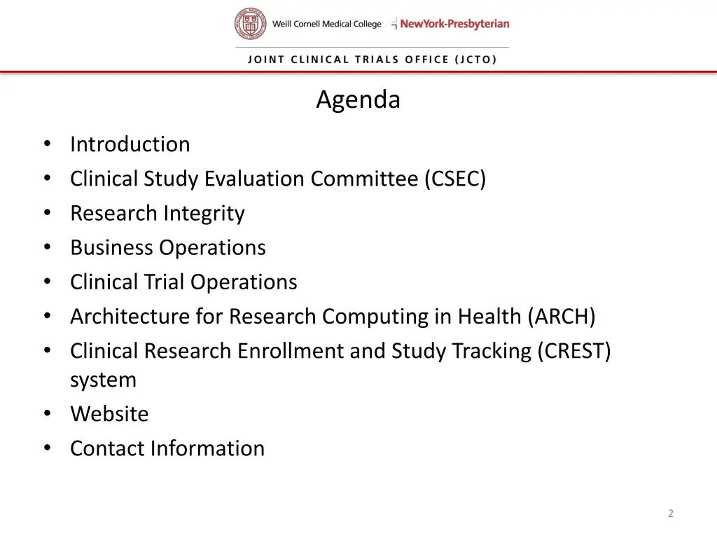 agenda