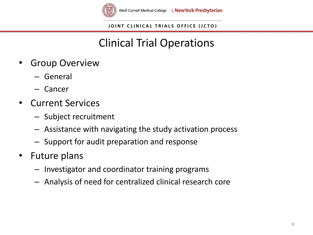clinical trial operations
