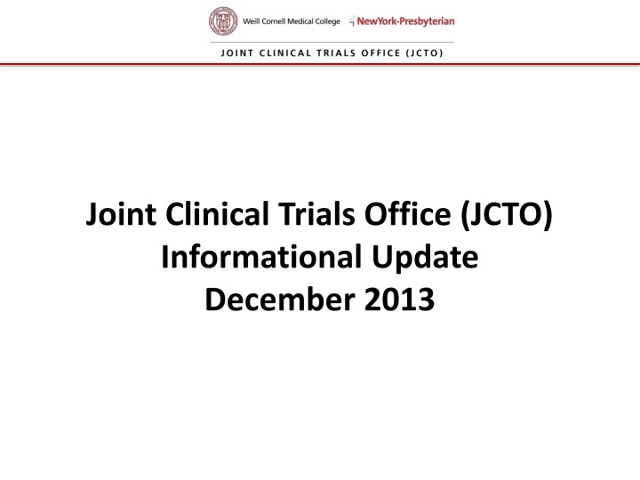 joint clinical trials office jcto informational