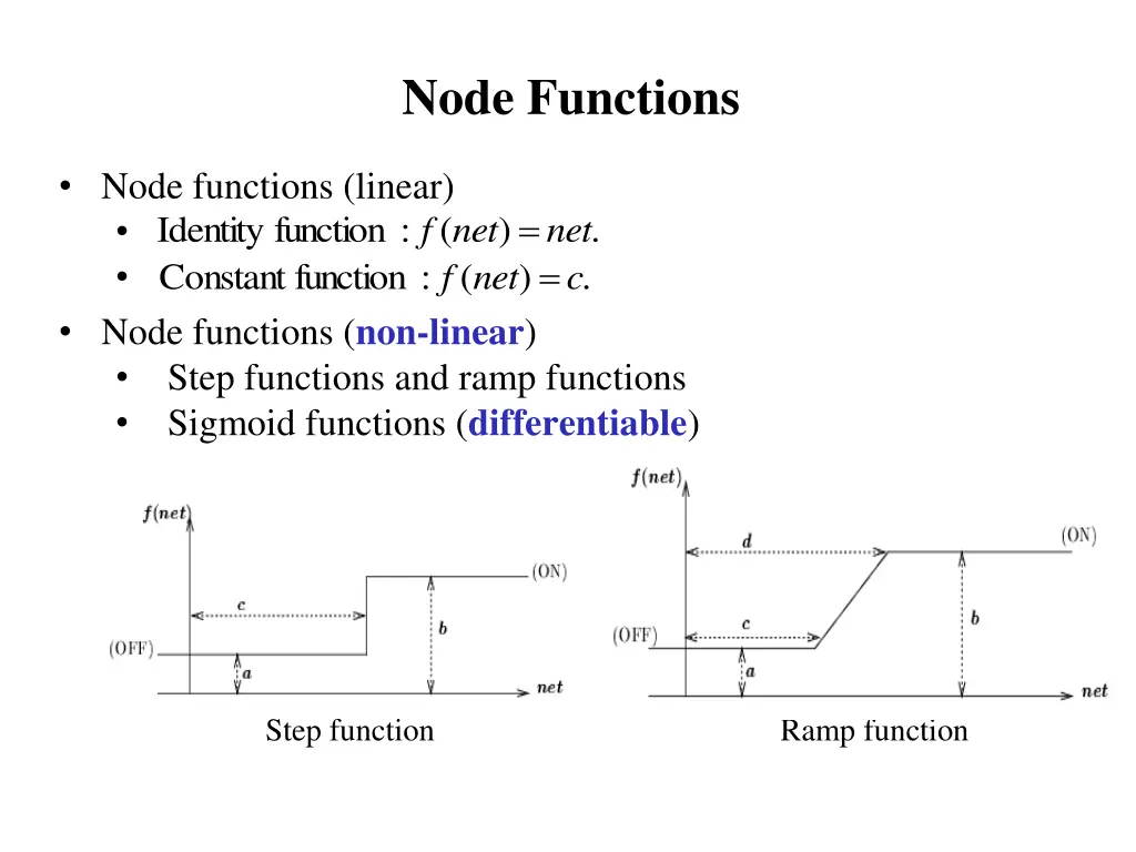 node functions