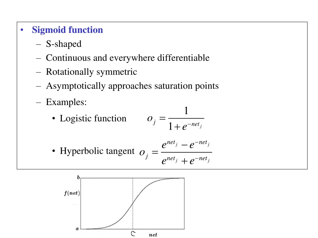 sigmoid function s shaped continuous
