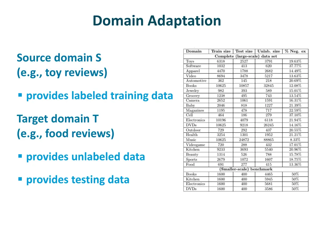 domain adaptation