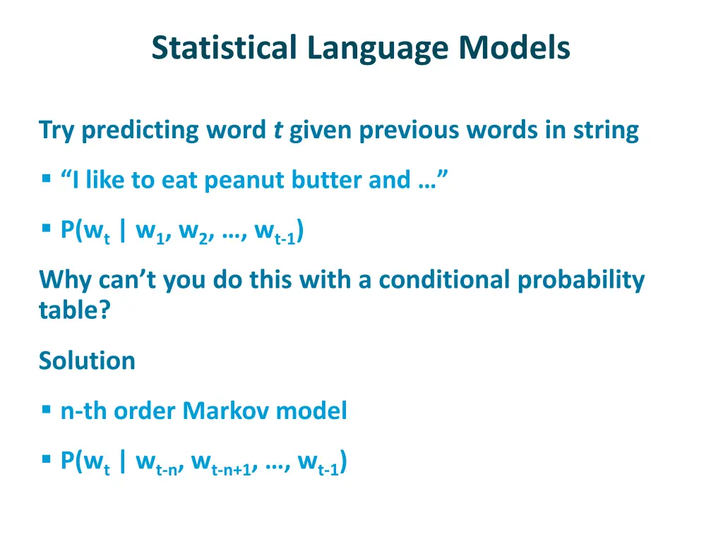 statistical language models