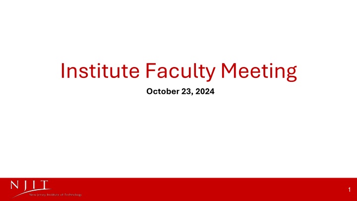 institute faculty meeting october 23 2024