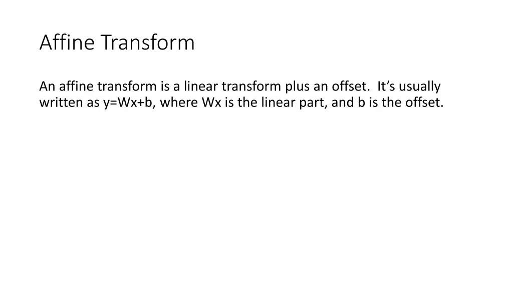 affine transform