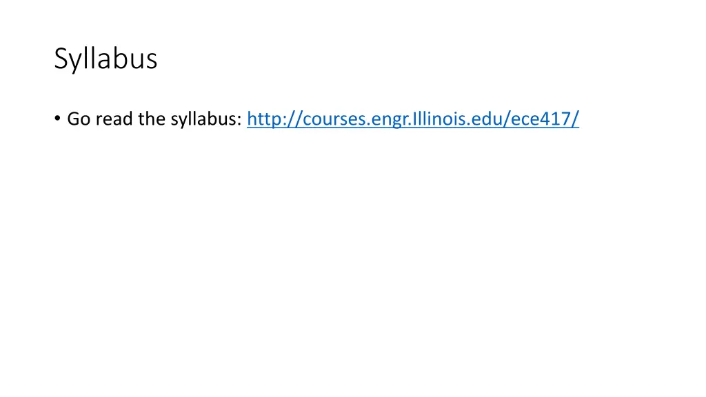 syllabus
