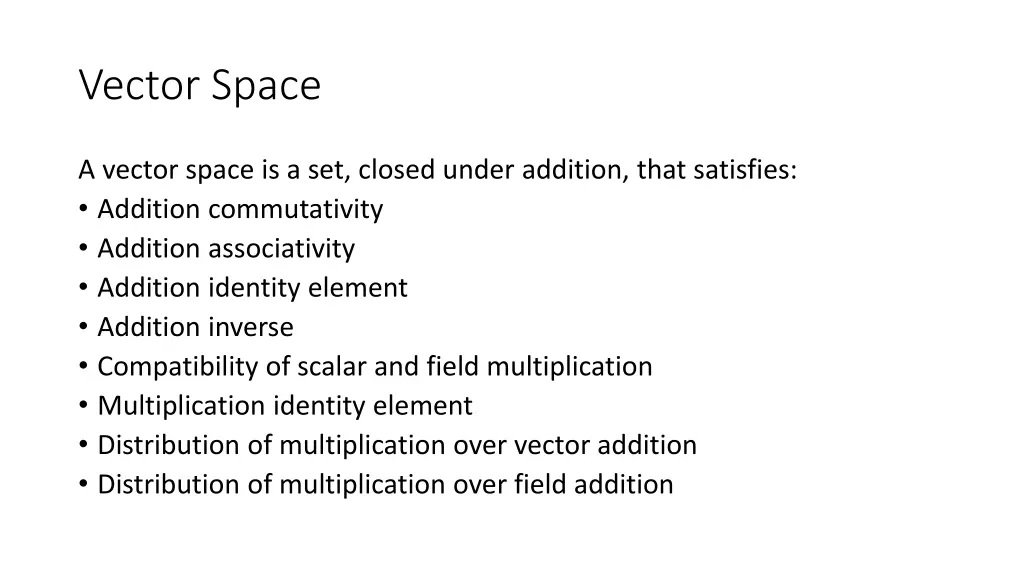 vector space