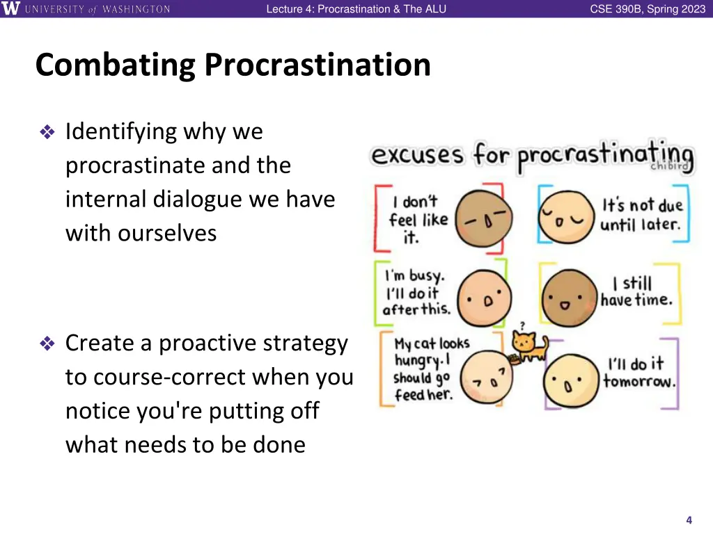 lecture 4 procrastination the alu 2
