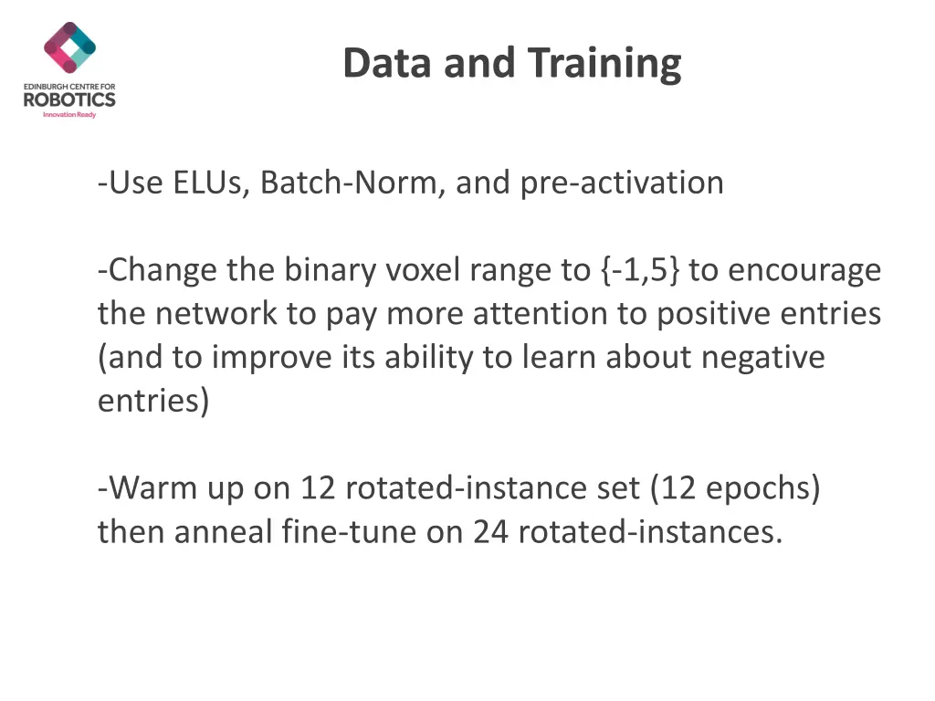 data and training