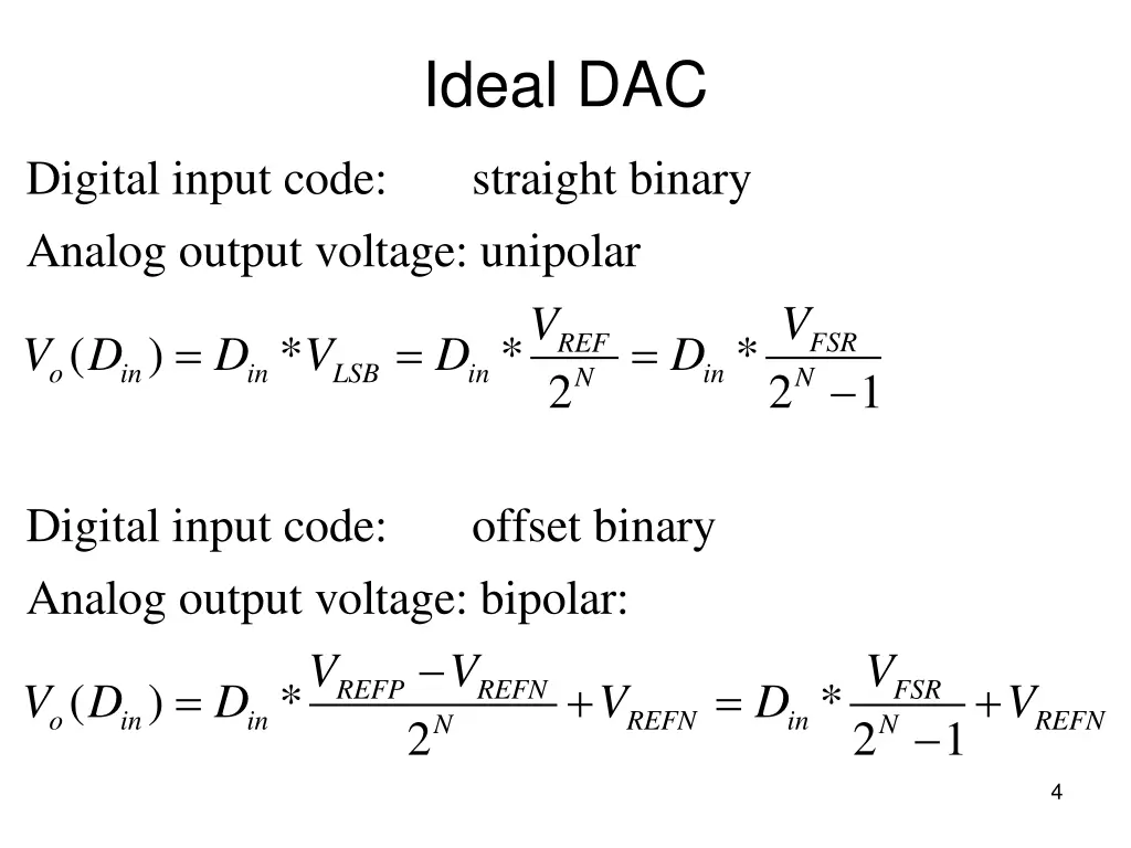 ideal dac