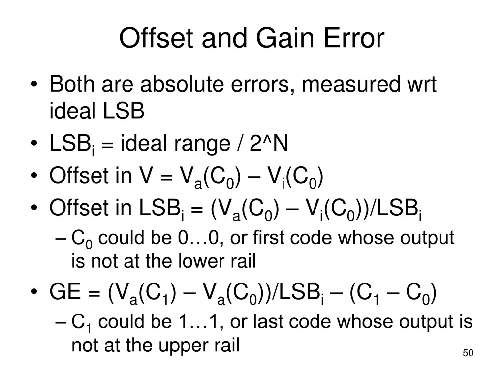 offset and gain error 1