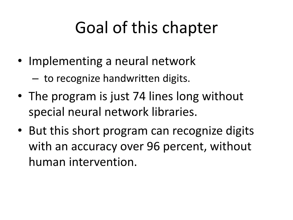 goal of this chapter
