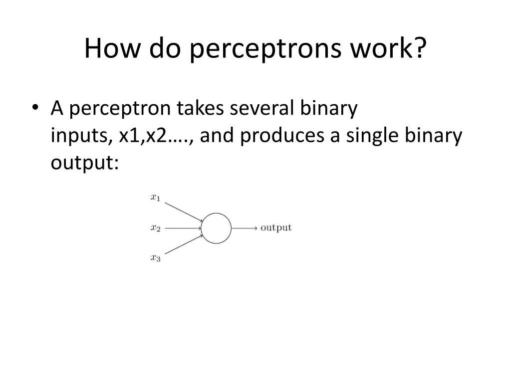 how do perceptrons work