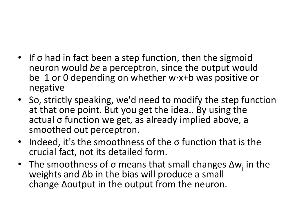 if had in fact been a step function then