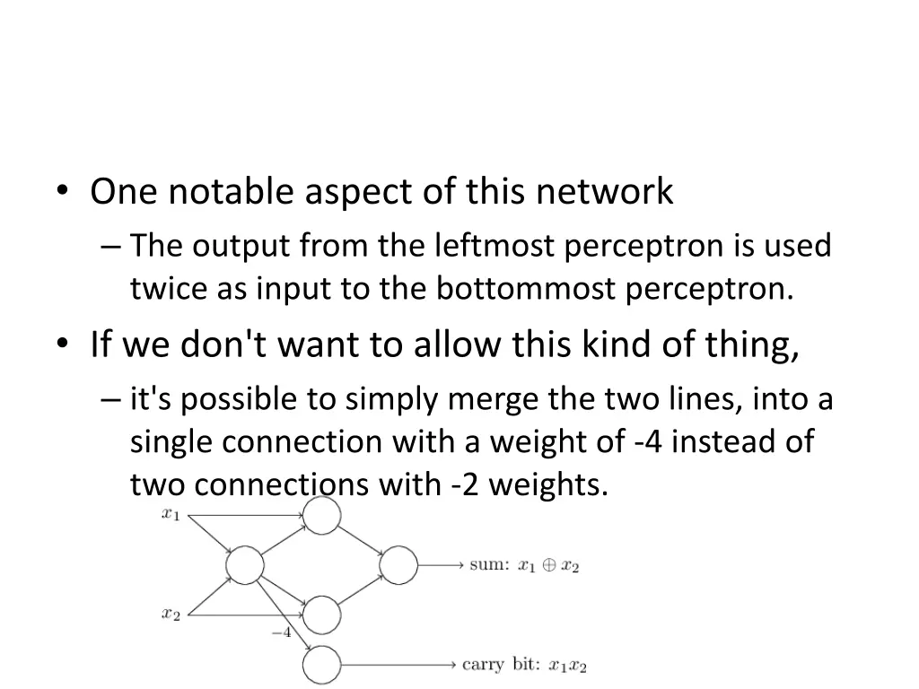 one notable aspect of this network the output