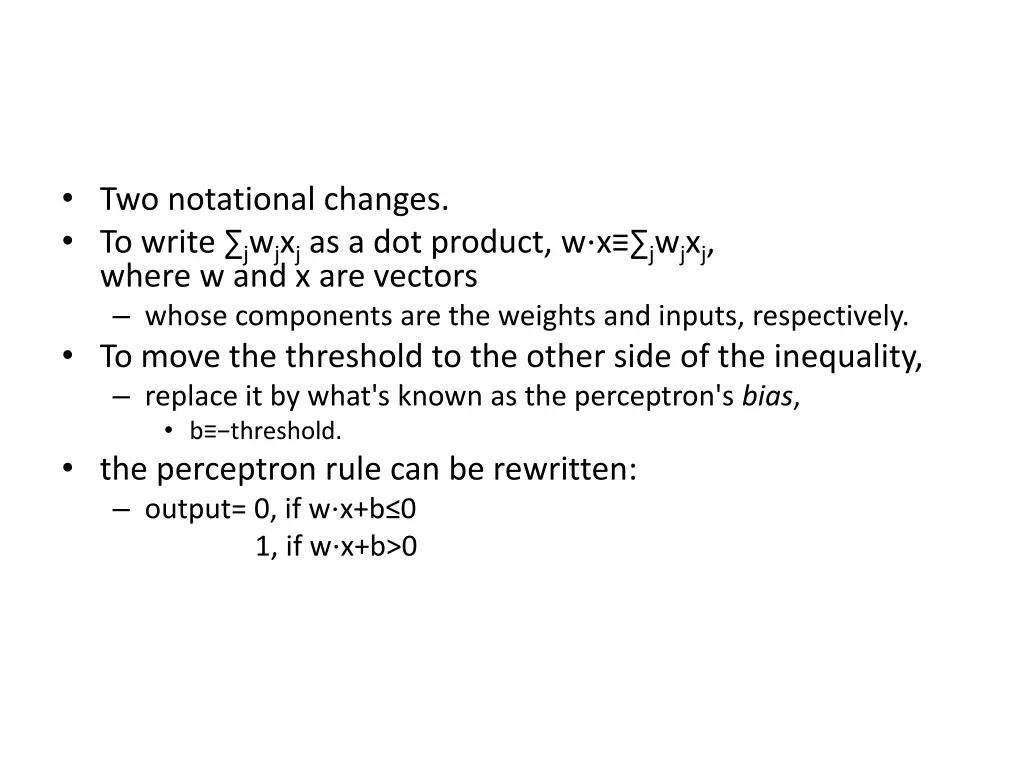 two notational changes to write