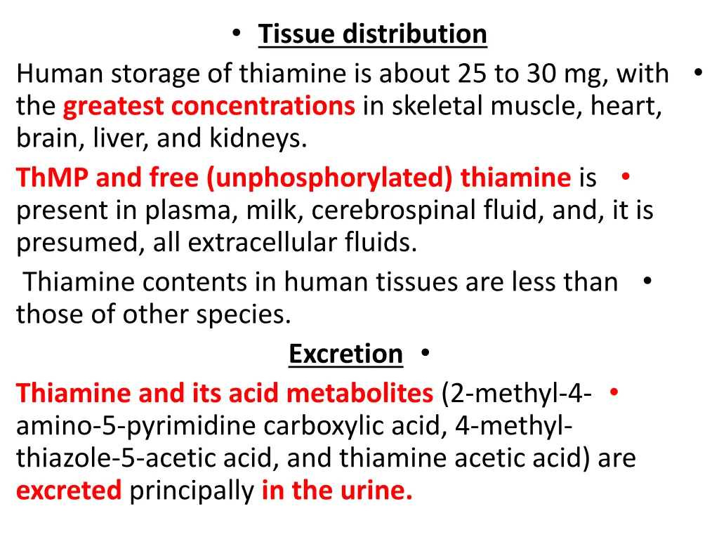 tissue distribution