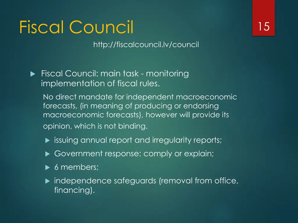 fiscal council