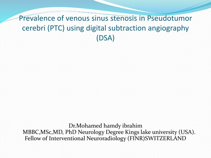 prevalence of venous sinus stenosis