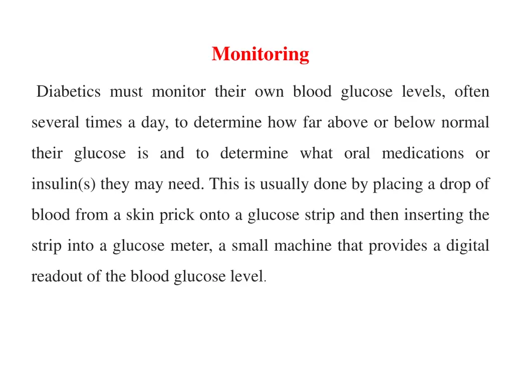 monitoring