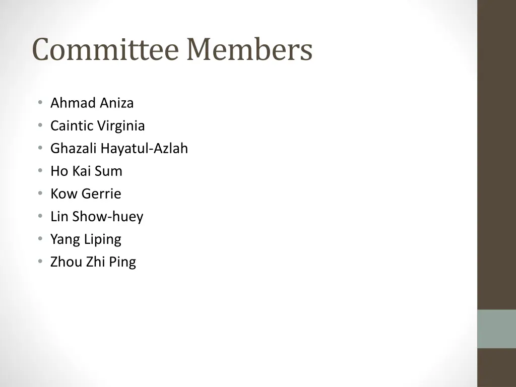 committee members