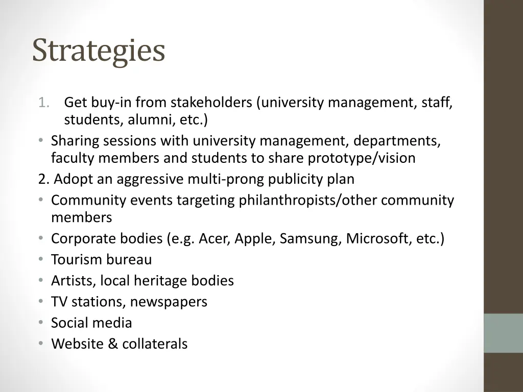 strategies