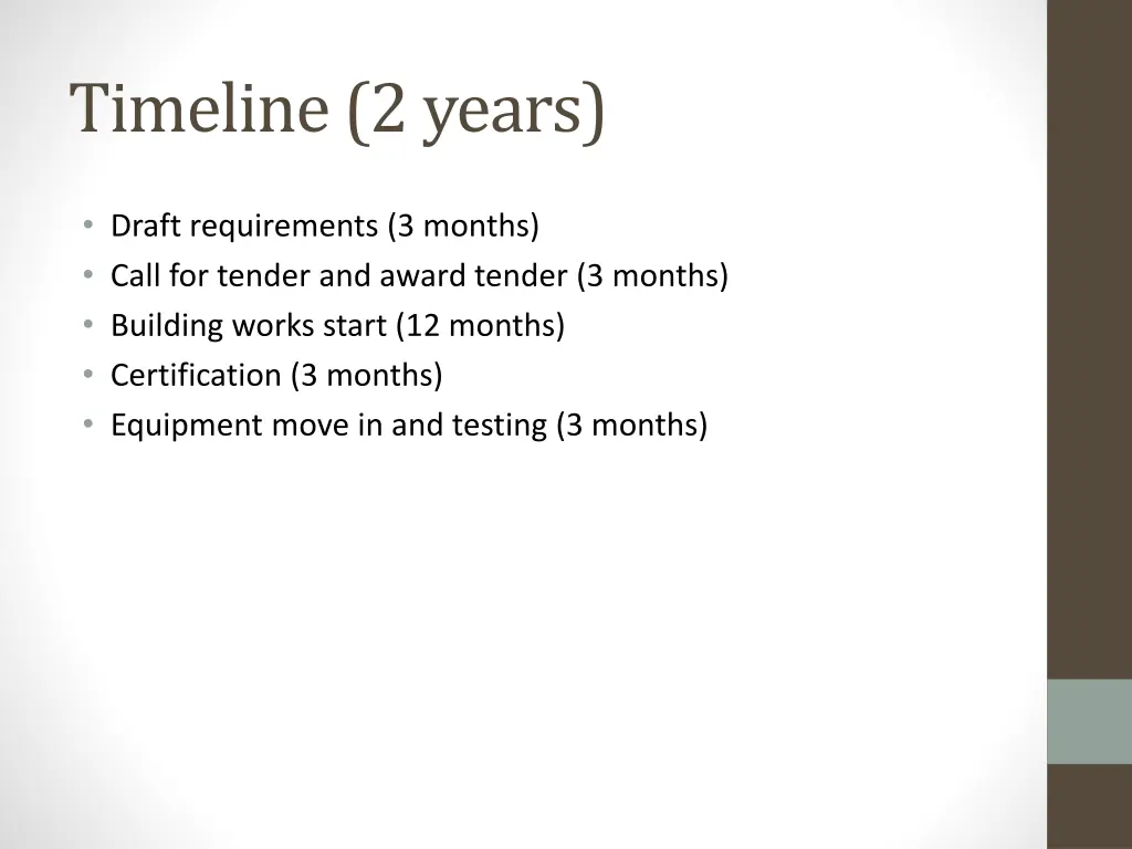 timeline 2 years