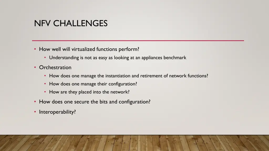 nfv challenges