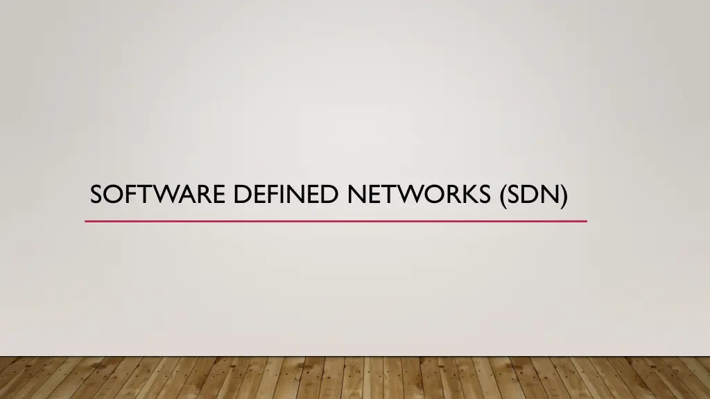 software defined networks sdn