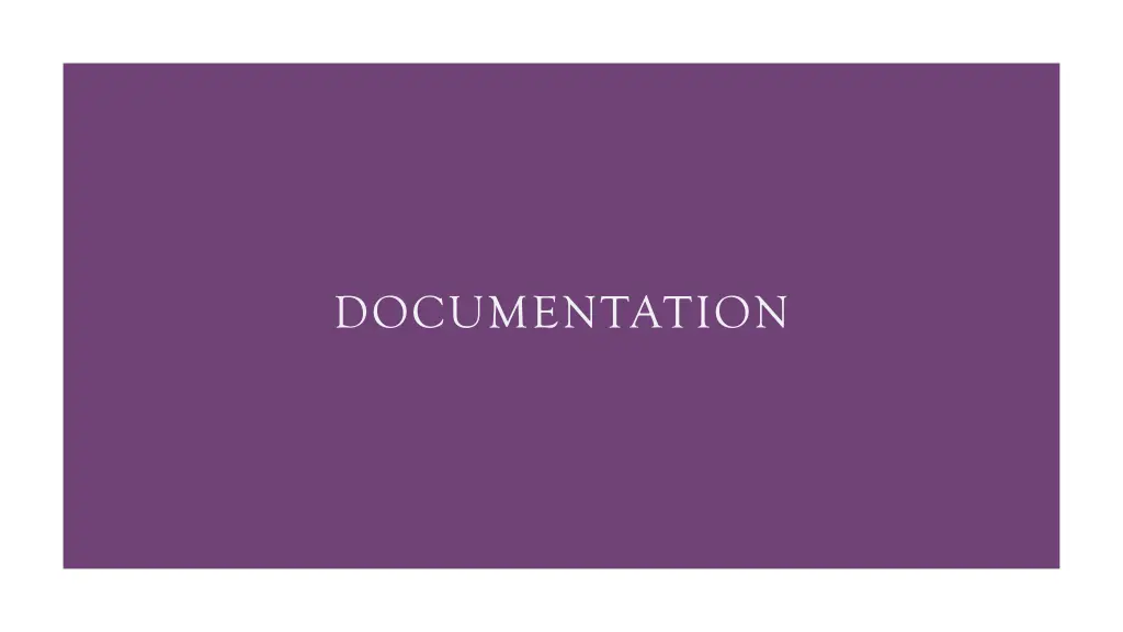 documentation
