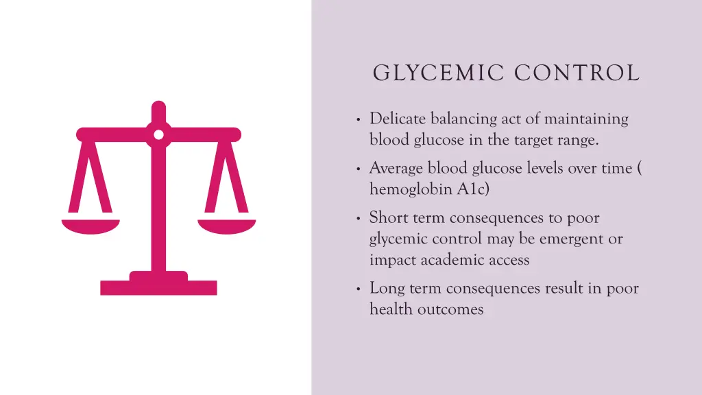 glycemic control