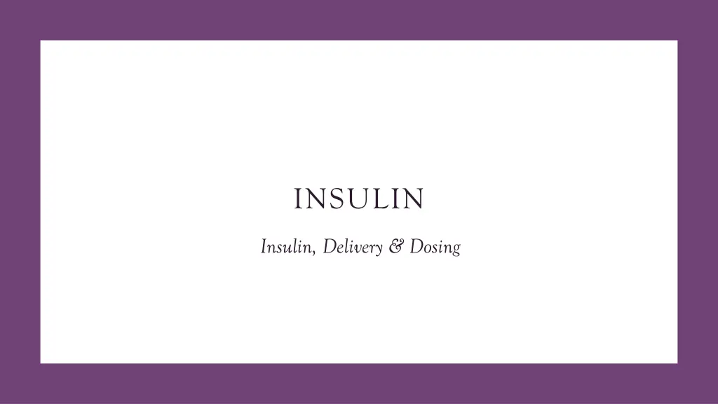 insulin