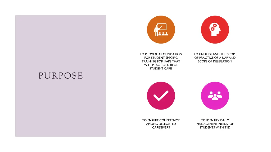 to provide a foundation for student specific