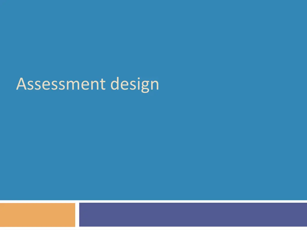 assessment design