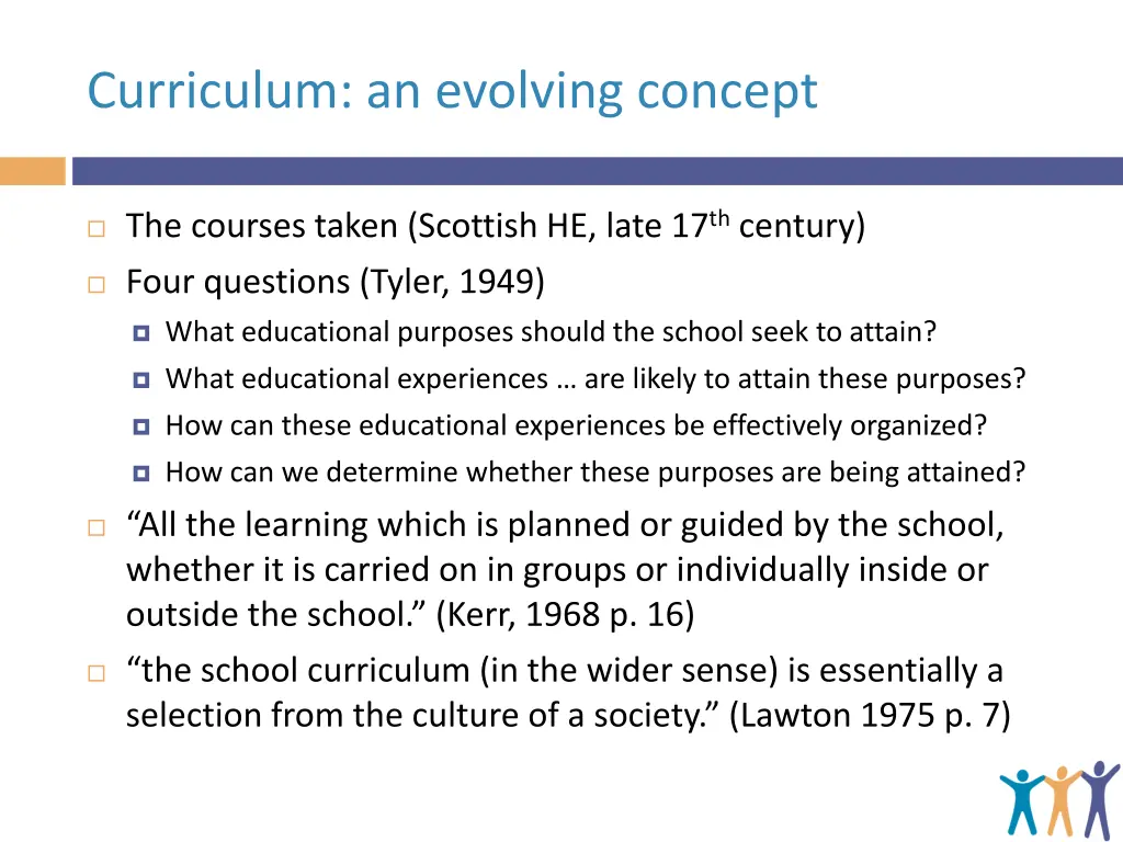 curriculum an evolving concept
