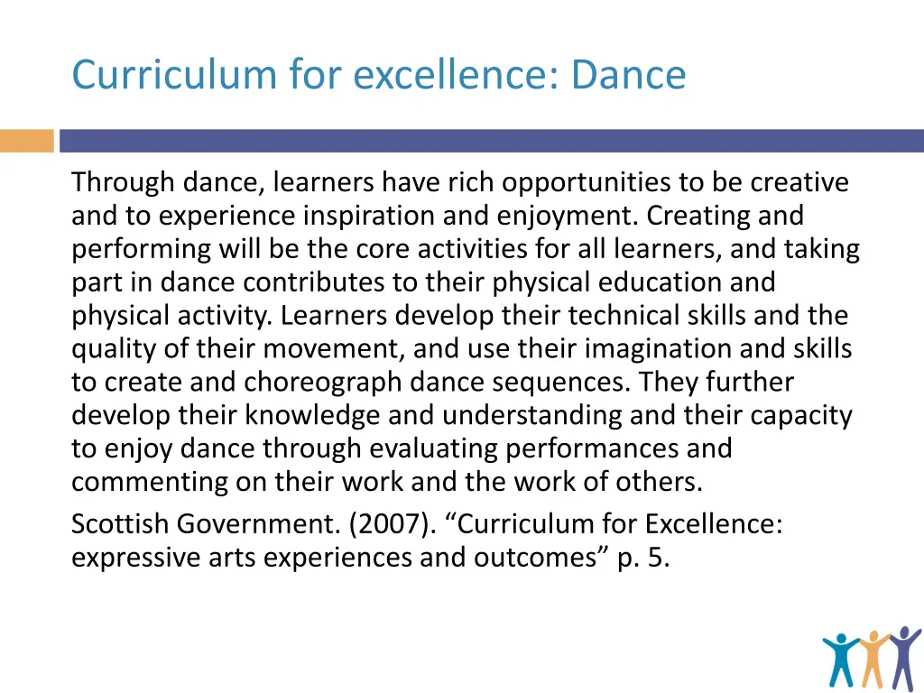 curriculum for excellence dance